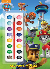 All Paws on Deck! (Paw Patrol): Activity Book with Paintbrush and 16 Watercolors