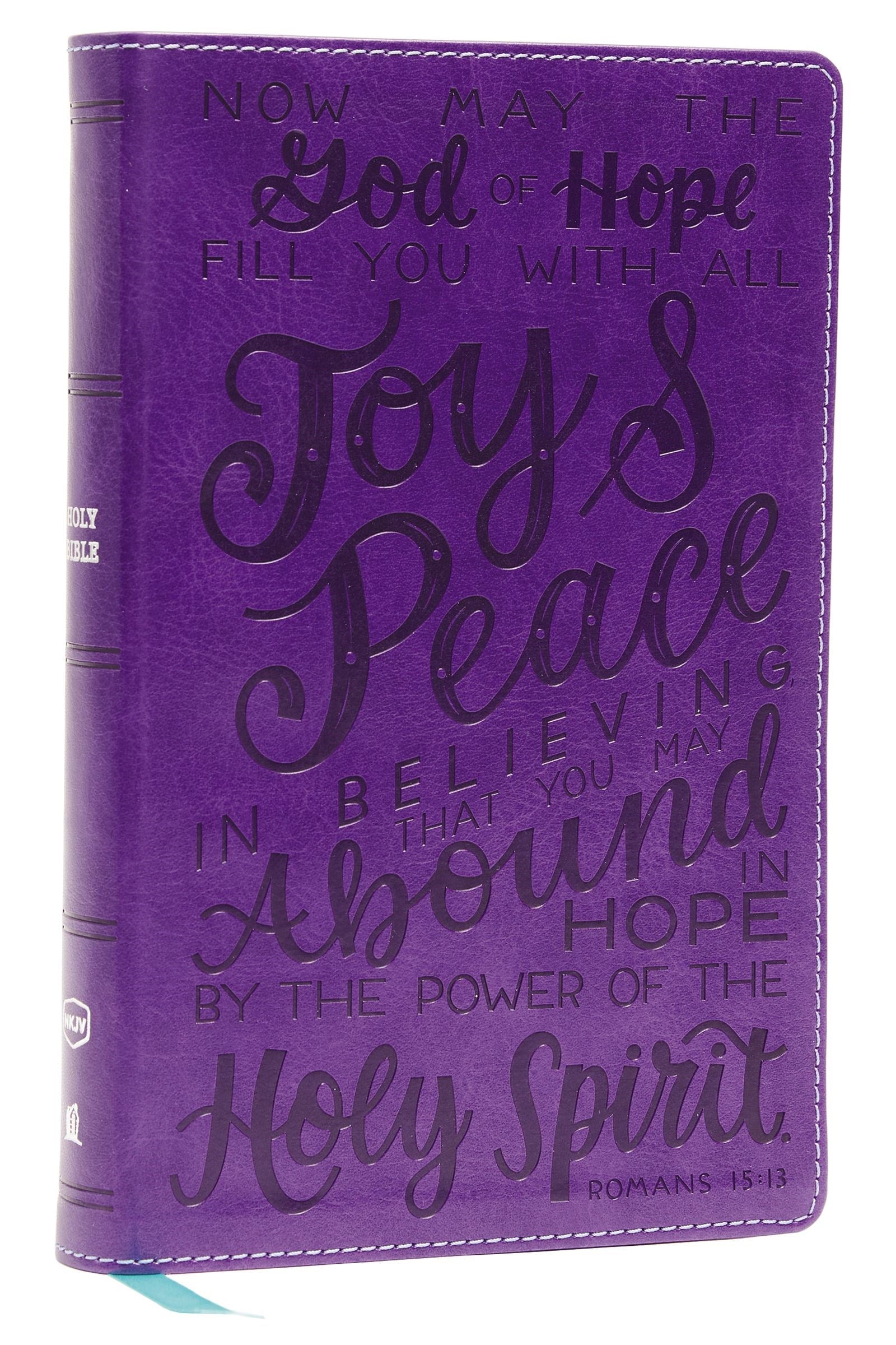 NKJV, Holy Bible for Kids, Verse Art Cover Collection, Leathersoft, Purple, Comfort Print: Holy Bible, New King James Version