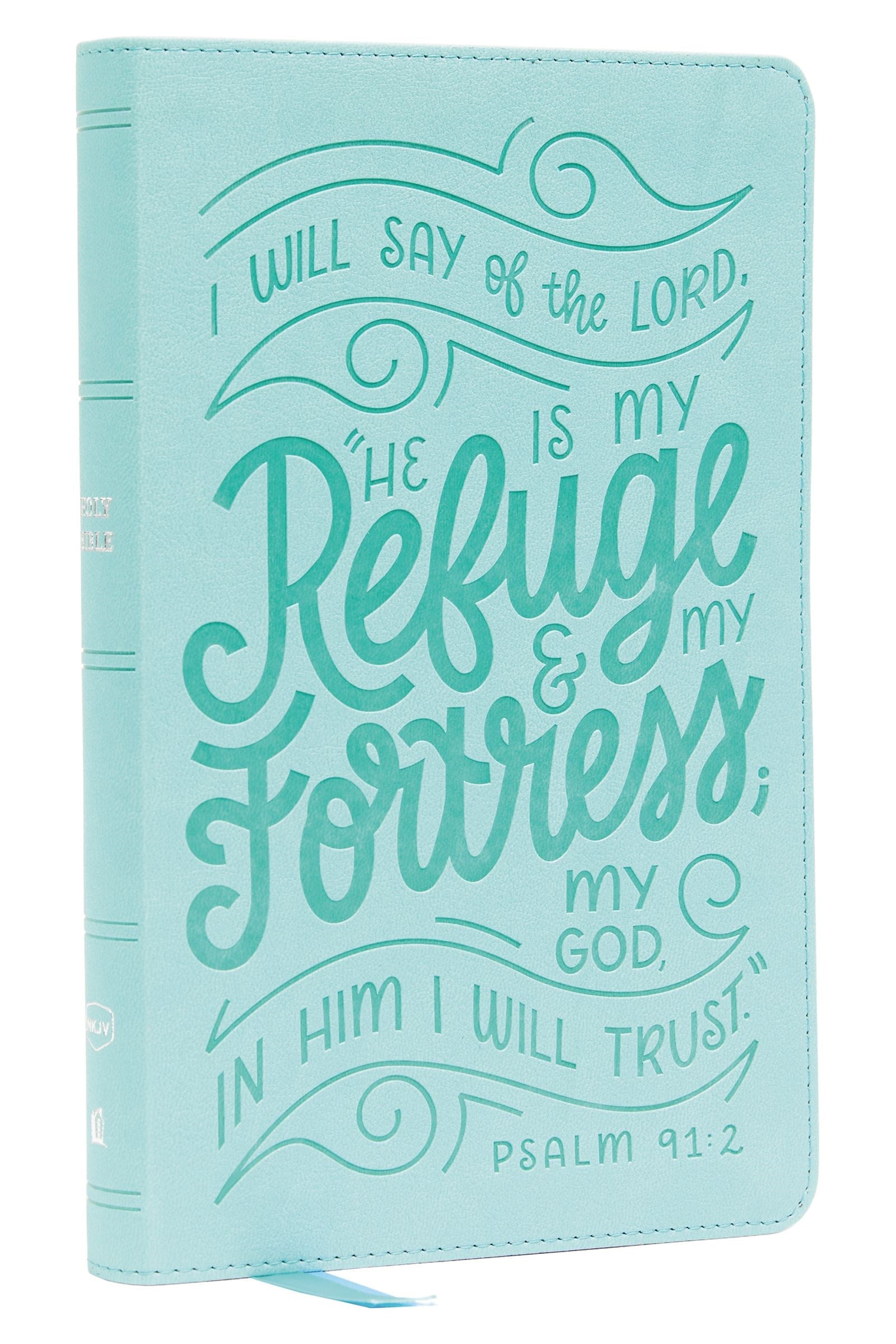 NKJV, Thinline Youth Edition Bible, Verse Art Cover Collection, Leathersoft, Teal, Red Letter, Comfort Print: Holy Bible, New King James Version