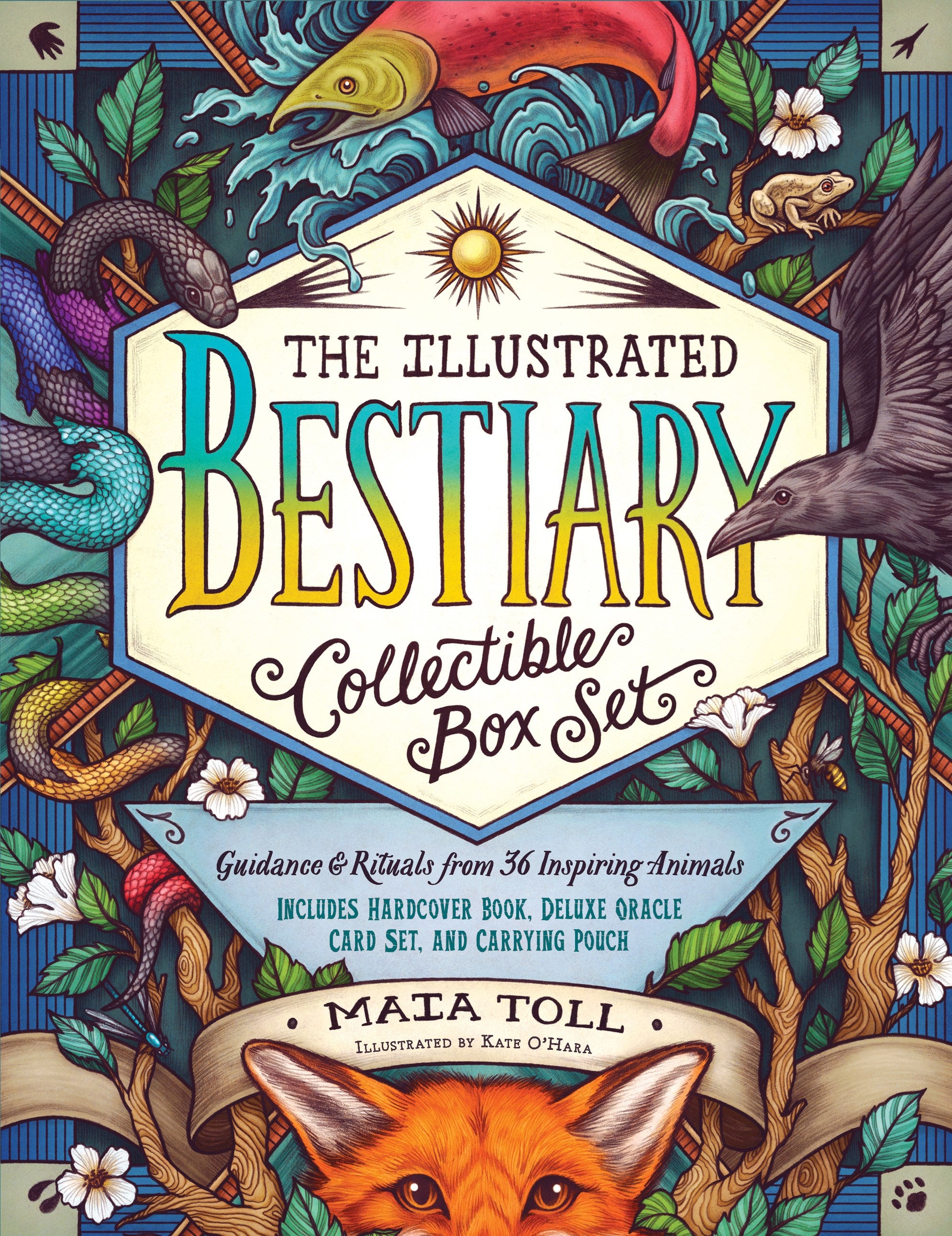 The Illustrated Bestiary Collectible Box Set: Guidance and Rituals from 36 Inspiring Animals; Includes Hardcover Book, Deluxe Oracle Card Set, and Carrying Pouch